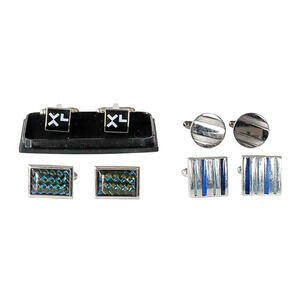 Lot of 4 Cufflinks Wedding Career Grandpa Formalwear Business Casual Modern